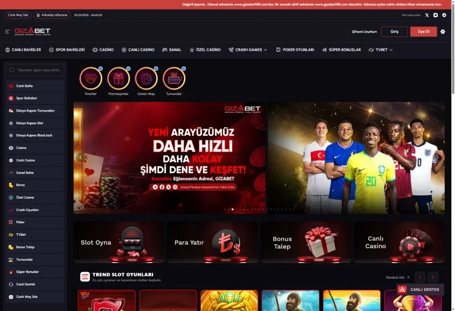 Gizabet ekran görüntüsü